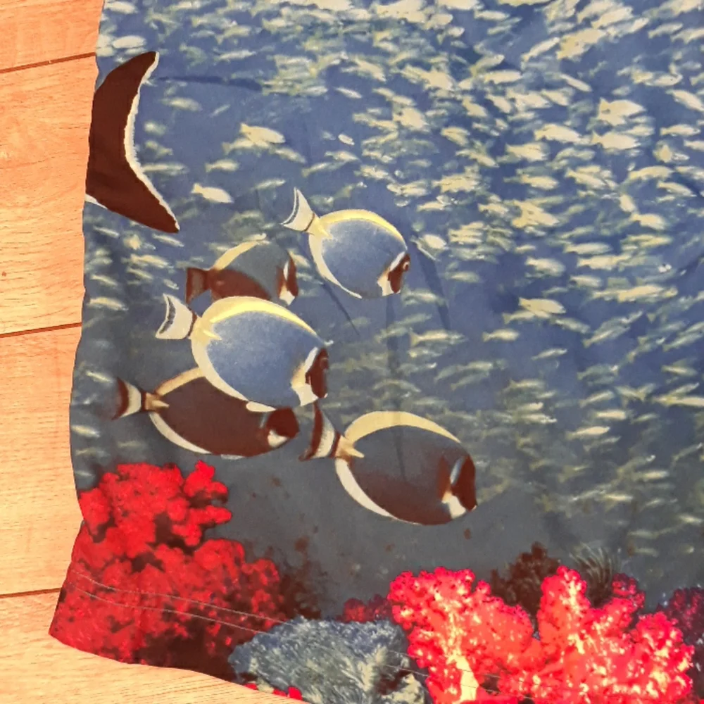 POLO RALPH LAUREN Recent‎ Blue Yellow Fish Corral Sz Large Mens Swim Trunks